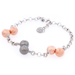 Bracciale in Argento Nero e...